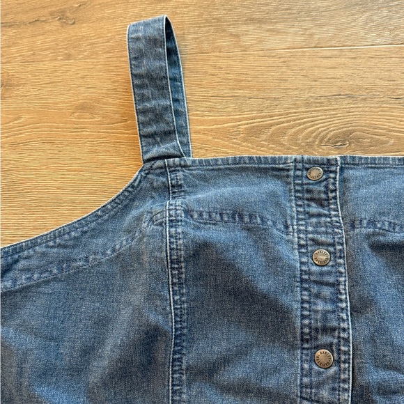 Harley Davidson Motorcycle Denim Blue Tank Top Embroidered Buttons Vintage 90s - Picture 4 of 12